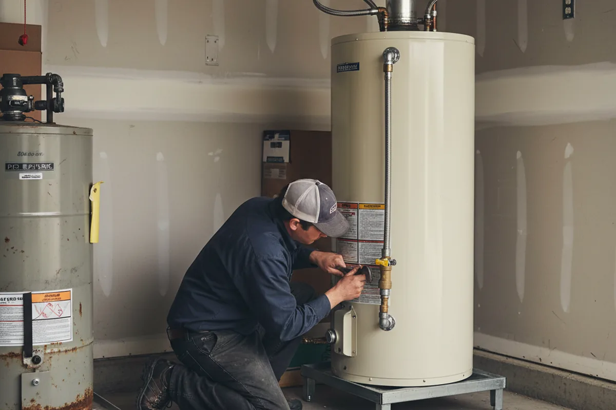 Water heater and shutoff valve replacement in Dekalb